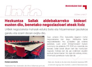 EAEko Irakasleak: Hezkuntza Sailak aldebakarreko bideari eusten dio, benetako negoziazioari ateak itxiz