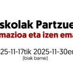 Haurreskolak Partzuergoa: Zerrenda irekiera eta baremazioa birbaremazio aldia