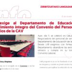 Personal de Servicios de la CAV: LAB exige al Departamento de Educación el cumplimiento íntegro