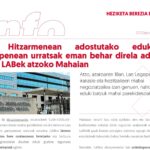 EAEko Heziketa Berezia: Lan Hitzarmenean adostutako edukiaren garapenean urratsak eman behar direla adierazi zuen LABek atzoko Mahaian