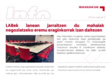 EAEko Irakasleak: LABek lanean jarraitzen du mahaiak negoziatzeko eremu eraginkorrak izan daitezen