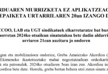 Gizarte Ekimeneko ikastetxeak: ikastorduaren murrizketa ez aplikatzeagatiko epaiketa urtarrilaren 20an izango da