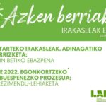 Azken Berriak: Adinagatiko murrizketa (bitarteko irakasleak) eta EPE 2022