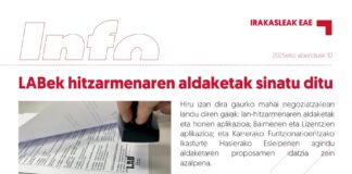 EAEko Irakasleak: LABek hitzarmenaren aldaketak sinatu ditu