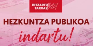 EAEko Irakasleak: Akordioa bere osotasunean betetzen ez den ikastetxeetan mobilizazioak deitu ditu LABek abenduaren 18an
