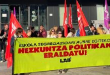 LABek ez du parte hartuko bihar egingo den segregazio mahaiaren bileran Jaurlaritzak Hezkuntza Legearen aldekotasuna inposatu nahi baitigu