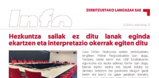 EAEko zerbitzuetako langileak: Hezkuntza sailak ez ditu lanak eginda ekartzen eta interpretazio okerrak egiten ditu