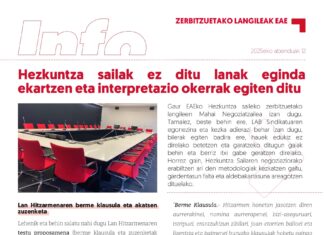 EAEko zerbitzuetako langileak: Hezkuntza sailak ez ditu lanak eginda ekartzen eta interpretazio okerrak egiten ditu