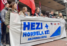 EAEko Irakasleak: Bilbon mobilizatu gara Hezkuntza Sailak Hezi+ proiektua proposatu duen baldintzetan egitearen aurka