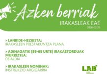 Azken Berriak: Lanbide Heziketa konpetentzia digitala, irakastorduen murrizketa eta nominak