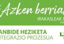 Azken Berriak: Lanbide Heziketa. Integrazio prozesuak