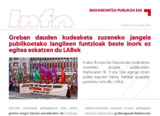 Greban dauden kudeaketa zuzeneko jangela publikoetako langileen funtzioak beste inork ez egitea eskatzen du LABek