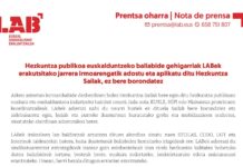 EAEko Irakasleak: Hezkuntza publikoa euskalduntzeko baliabide gehigarriak LABek erakutsitako jarrera irmoarengatik adostu eta aplikatu ditu Hezkuntza Sailak, ez bere borondatez