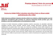 Hezkuntza Sailak EAEko irakasleen akordioan bete ez dituen atalak judizializatuko ditu LABek