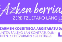 Azken Berriak: Hezkuntza Saileko lan kontratudun-langileen. XII Hitzarmen Kolektiboa argitaratu da