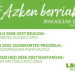 Azken Berriak: IRALE, EPE 2022 eta IKASIZ HEZI