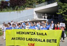 Araba, Bizkai eta Gipuzkoako ikastoletako hamar langiletik zortzik bat egin dute gaurko lanuztearekin