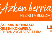 Azken Berriak: 2026-2027 ikasturterako lan-legepeko hezitzaileen lanpostuen zerrendak