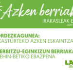 Azken Berriak: Ordezkagunea azken eskaintza eta ZZEE berriak