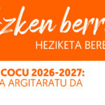 Azken Berriak: IKHA-COCU 2026-2027 ebazpena argitaratu da