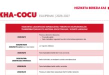 EAEko Heziketa Berezia: IKHA-COCU | Esleipenak 2026-2027