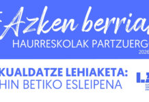 Azken Berriak: Lekualdatze-Lehiaketa behin betiko esleipena