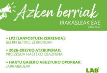 Azken Berriak: LPZ, 2026-2027ko atxikipenak eta hartu gabeko abuztuko oporren jarraibideak